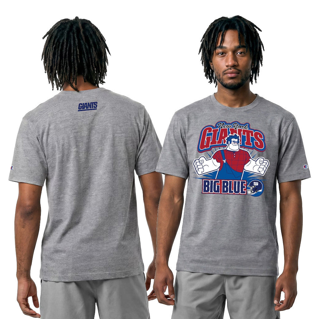 Disney X NFL New York Giants Merch Disney X NFL Champion Wreck-It Ralph All-Star Shirt NFL Disney Shirts - Merchluma
