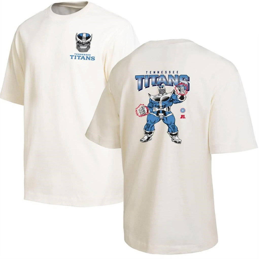 Disney X NFL Tennessee Titans Merch Thanos Disney X NFL Collab Champion T-Shirt Football Fan Gifts - Merchluma