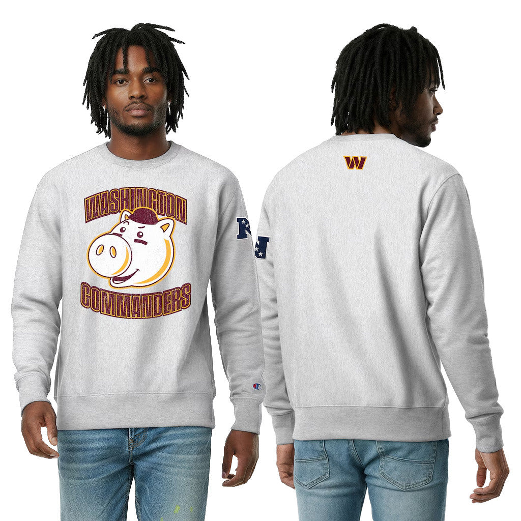 Disney X NFL Washington Commanders Merch Disney X NFL Champion Hamm Sweatshirt Disney NFL Collab Merch - Merchluma