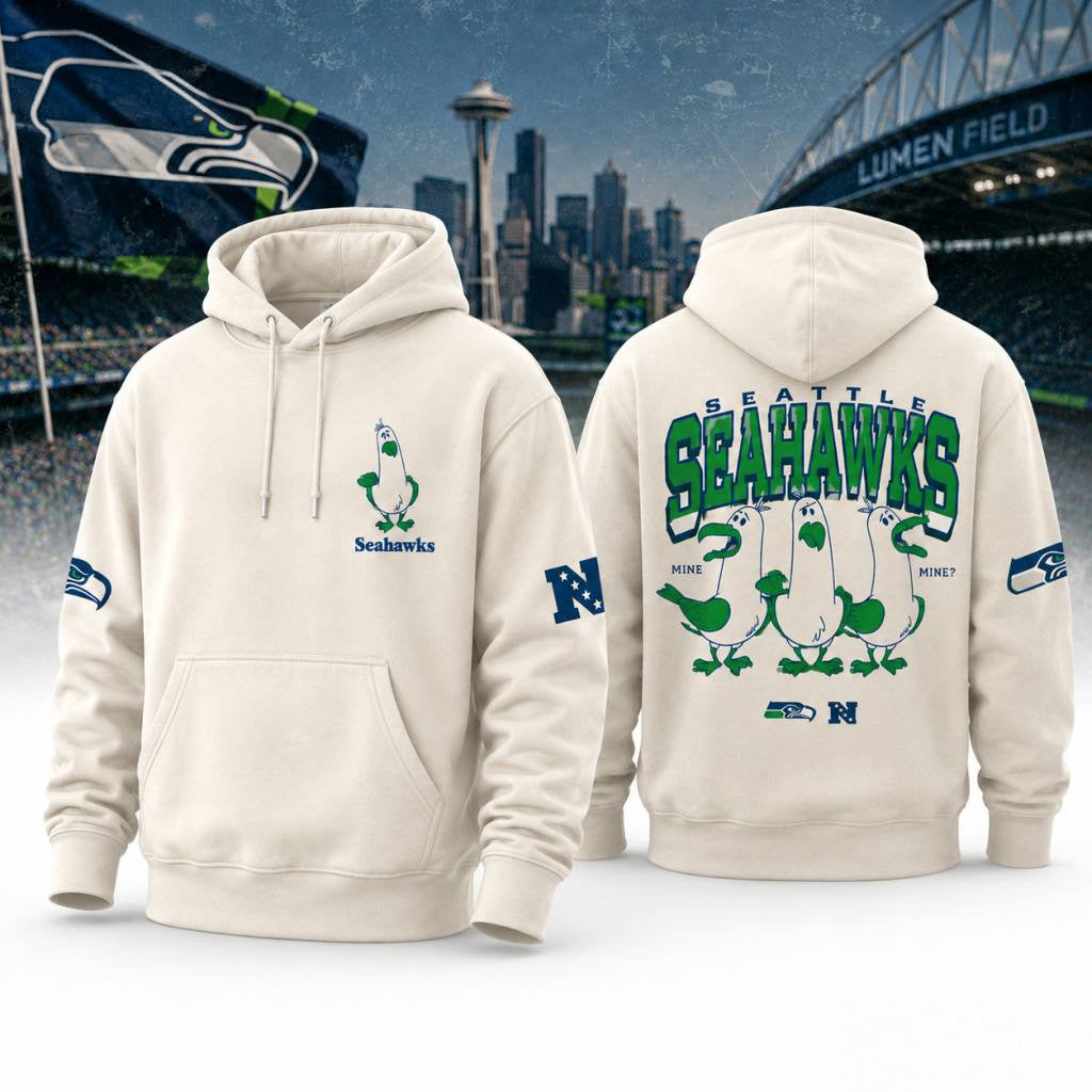 Disney X NFL Seattle Seahawks Merch Disney X NFL Champion Seahawks Seagulls Hoodie Football Fan Gifts - Merchluma
