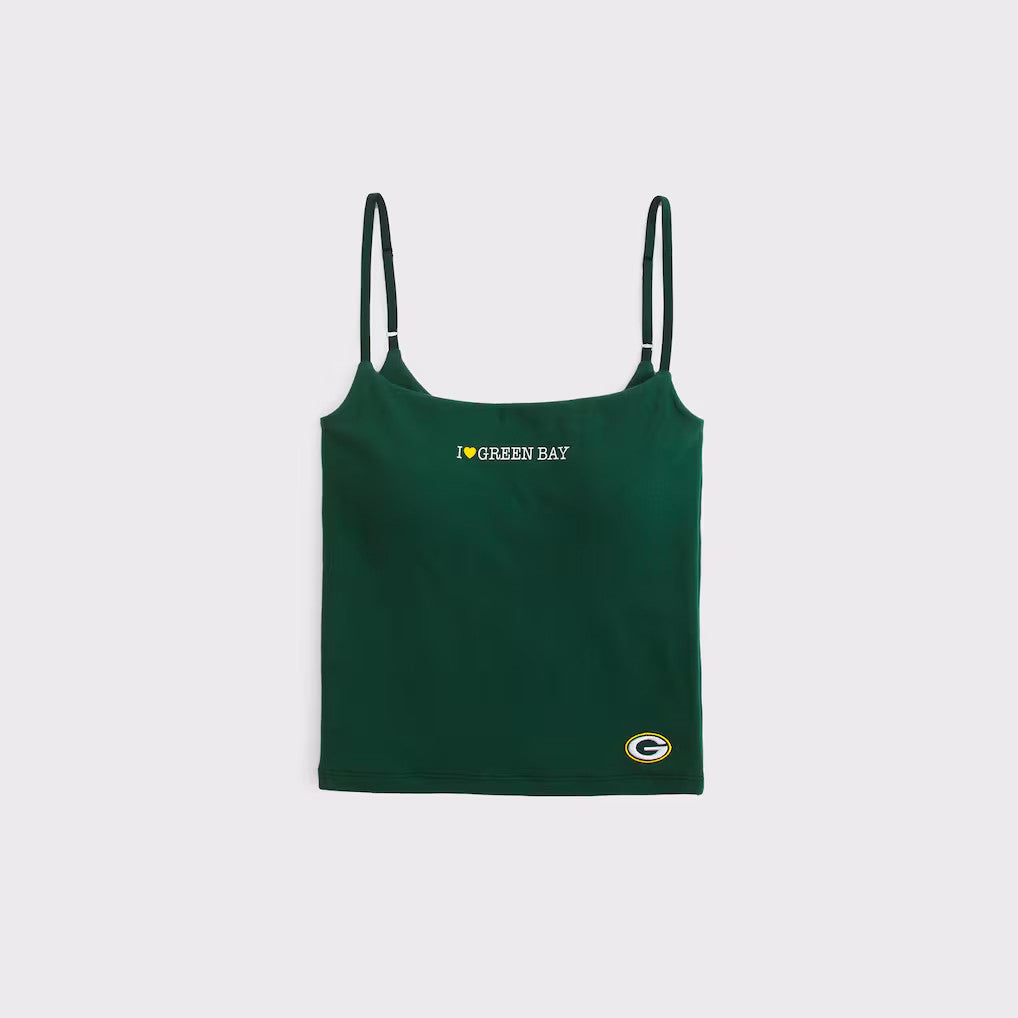 Abercrombie & Fitch x NFL Merch 2026 I Heart Green Bay Football Cami Top Game Day Packers Merch - Merchluma