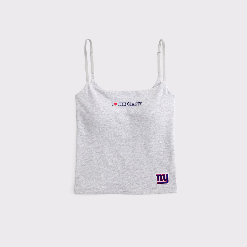 Abercrombie & Fitch x NFL Merch 2026 I Heart The Giants Football Cami Top NY Giants Merch Women - Merchluma