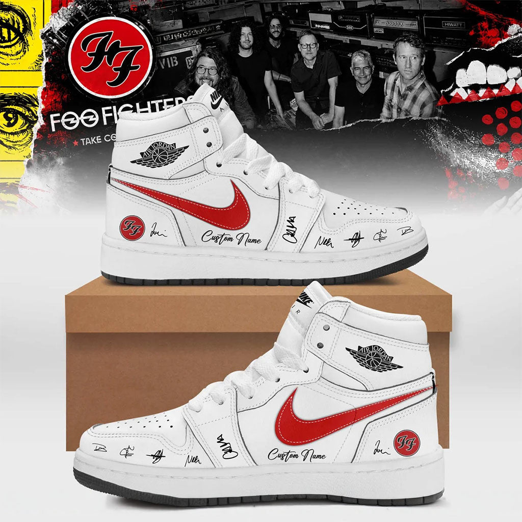 Custom Foo Fighters Take Cover Tour 2026 Rock High Top Shoes Foo Fighters Merch BFF Gifts - Merchluma