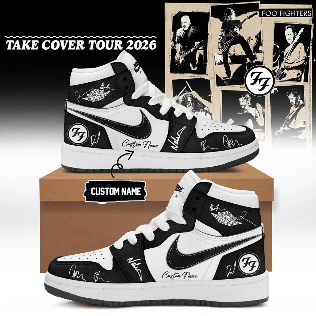 Custom Foo Fighters Take Cover Tour 2026 Sneakers Foo Fighters Merch Gifts For Rock Lovers - Merchluma