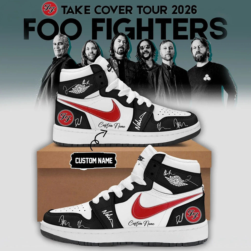 Customized Foo Fighters Merch Take Cover Tour 2026 Sneakers Gift Ideas For Rock Fan - Merchluma