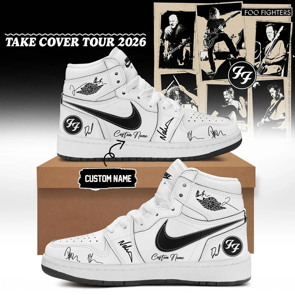 Customized Foo Fighters Take Cover Tour 2026 Sneakers Rock Music Shoes Foo Fighters Merch - Merchluma
