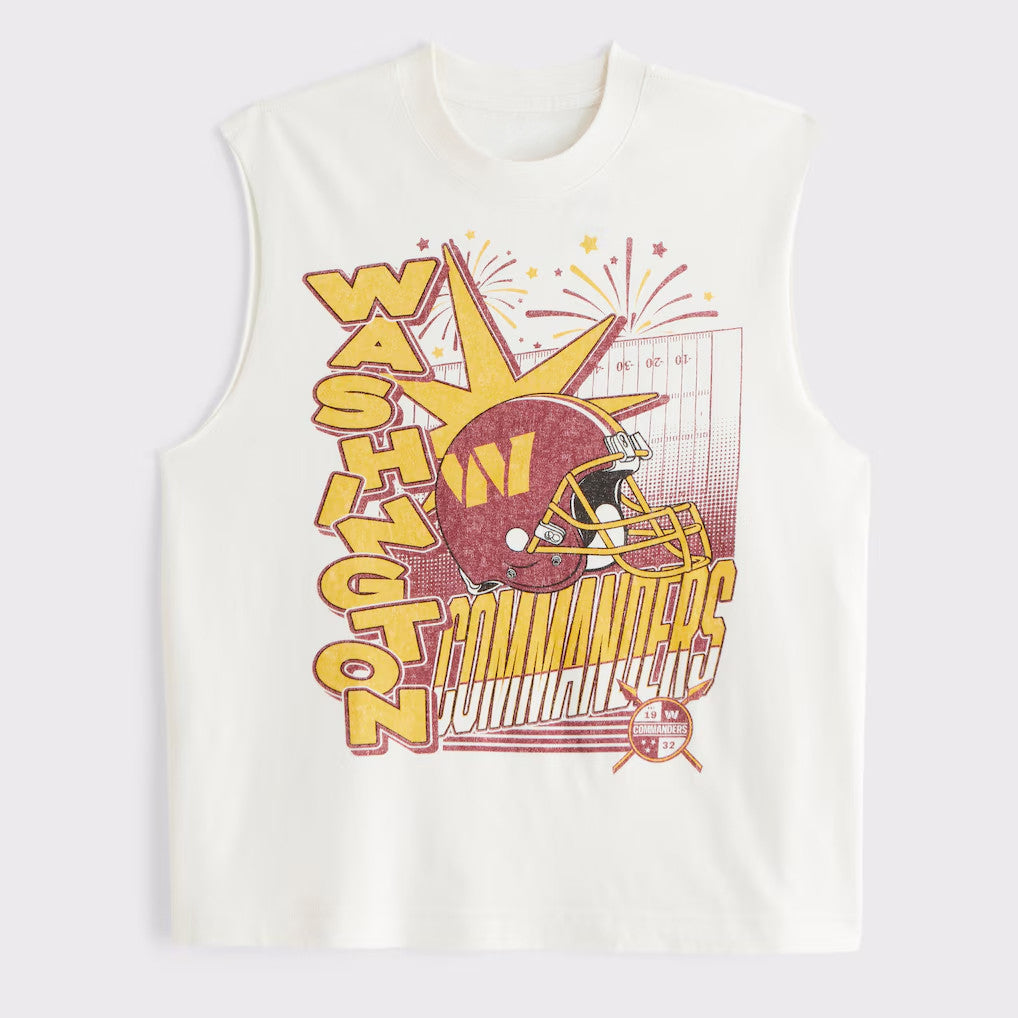 Abercrombie & Fitch x NFL Merch 2026 Washington Commanders Football Game Day Muscle Tank Gifts - Merchluma