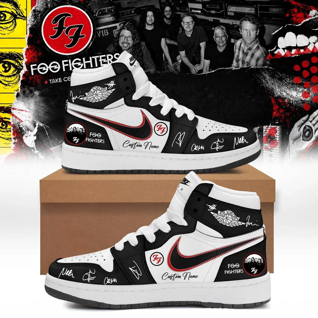 Personalized Foo Fighters Merch Take Cover Tour 2026 High Top Sneakers Music Lover Gift - Merchluma