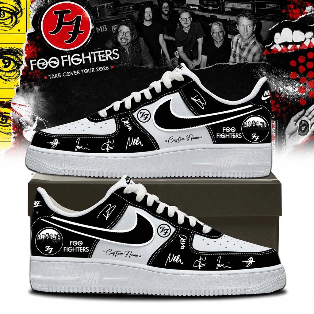 Personalized Foo Fighters Merch 2026 Take Cover Tour Rock Band Low Top Sneakers Gifts For Fan - Merchluma
