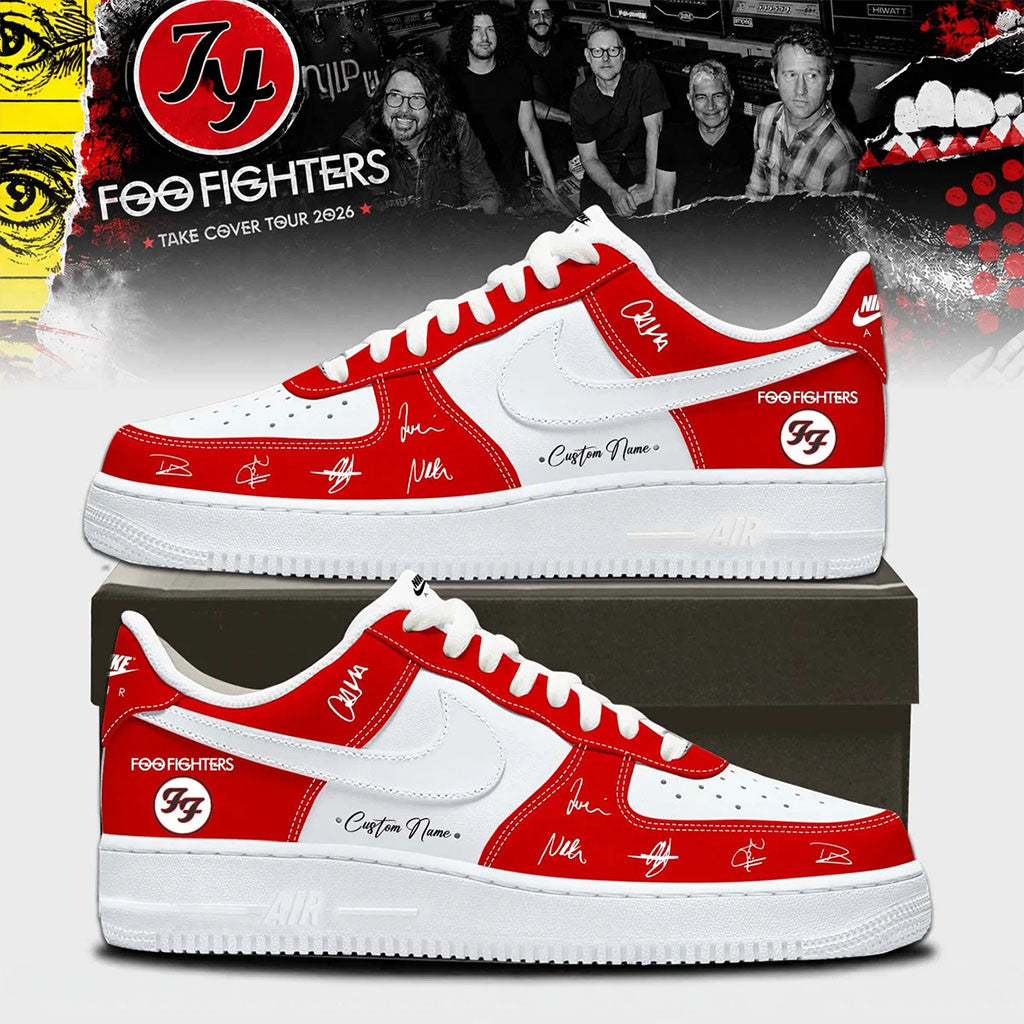 Personalized Foo Fighters Take Cover 2026 Low Top Shoes Concert Fan Sneakers Foo Fighters Merch - Merchluma