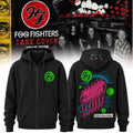 Foo Fighters 2026 Black Graphic Zip Hoodie Take Cover Tour Rock Band Music Apparel Fan Gifts - Merchluma