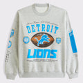 Abercrombie & Fitch x NFL Merch 2026 Detroit Lions Four Time Champions Sweatshirt Lions Merch - Merchluma