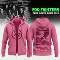 Foo Fighters Merch Take Cover Tour 2026 Zip Hoodie Pink Rock Concert Music Fan Gifts - Merchluma