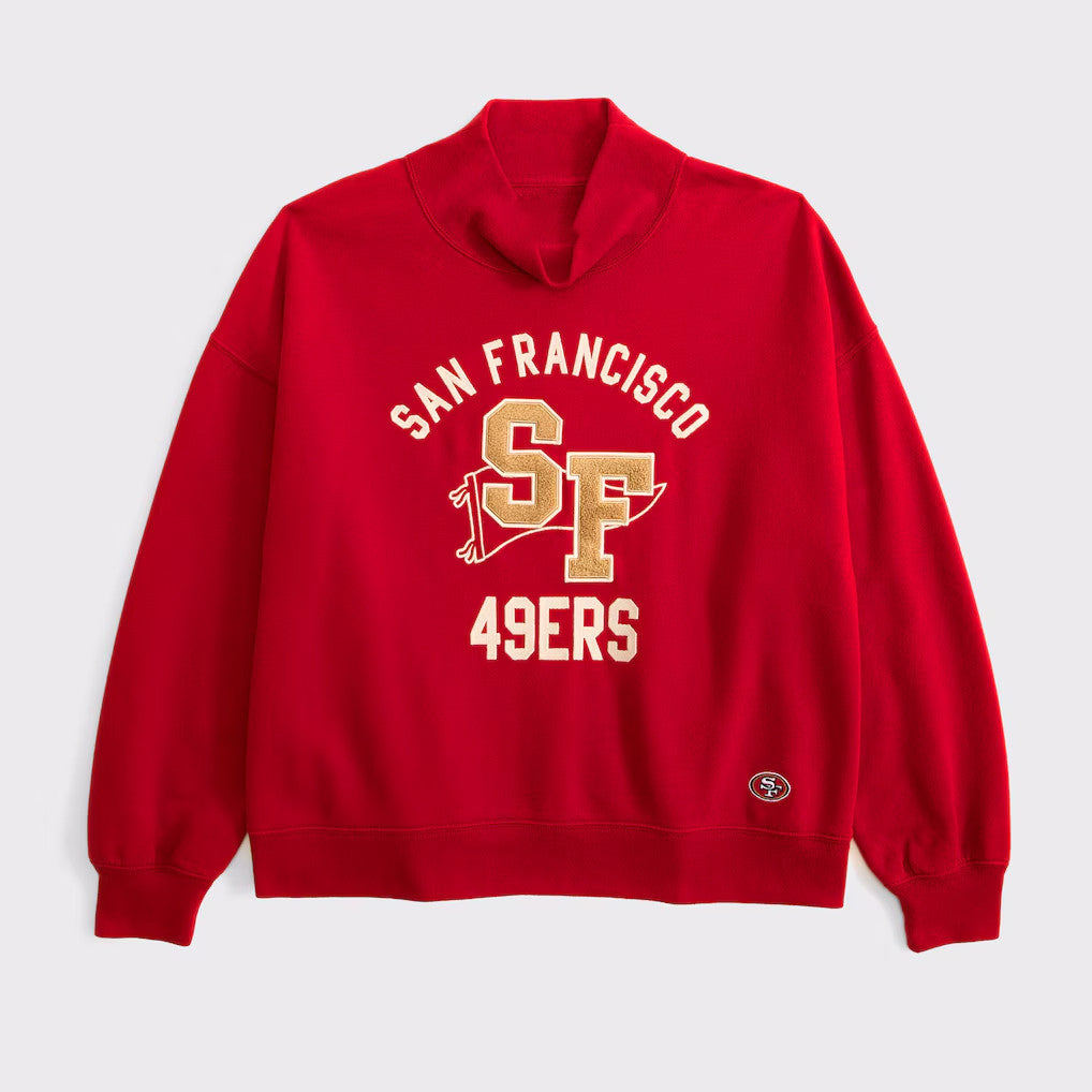 Abercrombie & Fitch x NFL Merch 2026 San Francisco 49ers Football Game Day Sweatshirt 49ers Merch - Merchluma