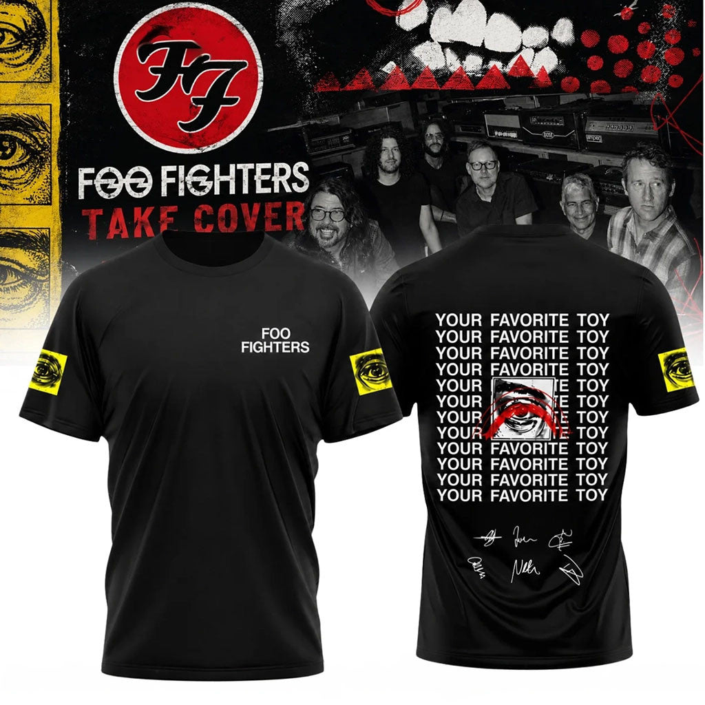 Foo Fighters Take Cover Tour 2026 Signature Shirt Your Favorite Toy T-Shirt Foo Fighters Merch - Merchluma