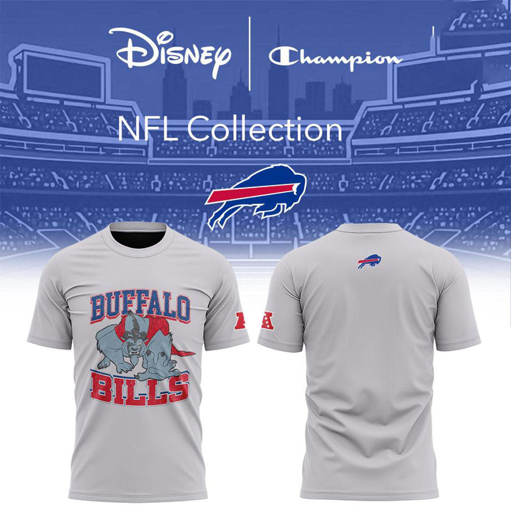 Buffalo Bills Disney Champion Main Character Energy T-Shirt Bills Merch Football Fan Gear - Merchluma