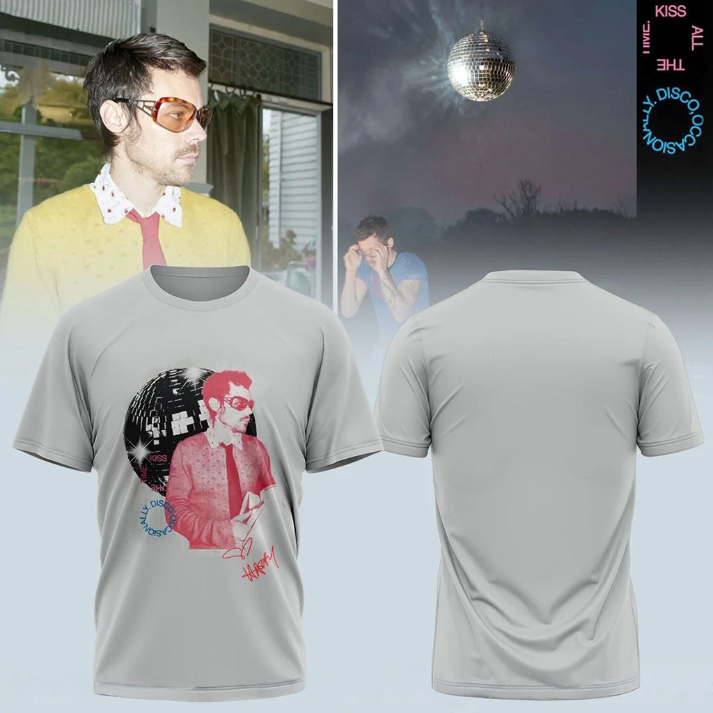 Harry Styles Kiss All The Time Graphic T-Shirt Disco Occasionally Fan Shirt Harry Styles Merch - Merchluma