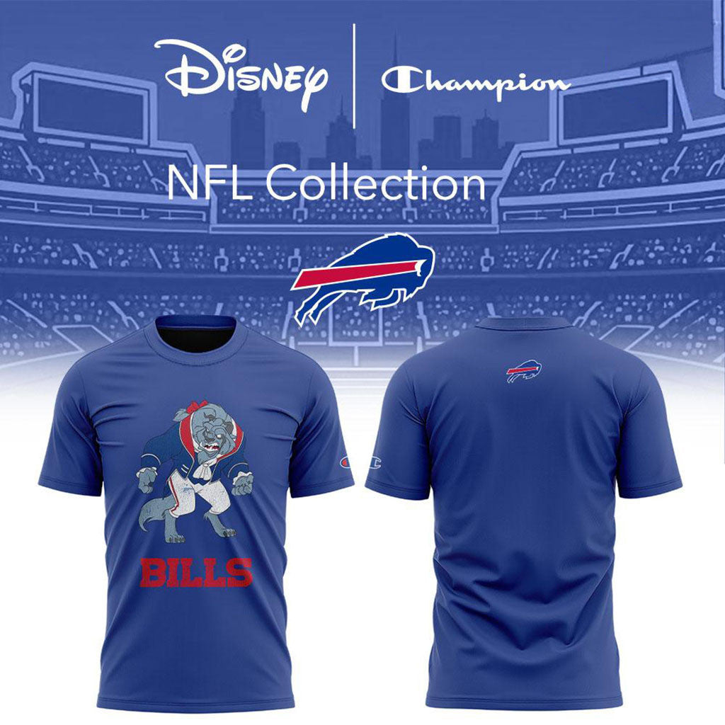 Buffalo Bills Disney Champion Main Character Energy T-Shirt Bills Merch Gifts For Football Fan - Merchluma