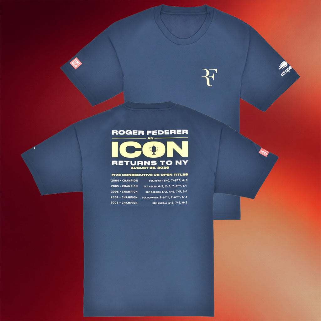 Roger Federer Merch 2026 US Open X Federer Collection Champion T-Shirt US Open Merch Fan Gifts - Merchluma