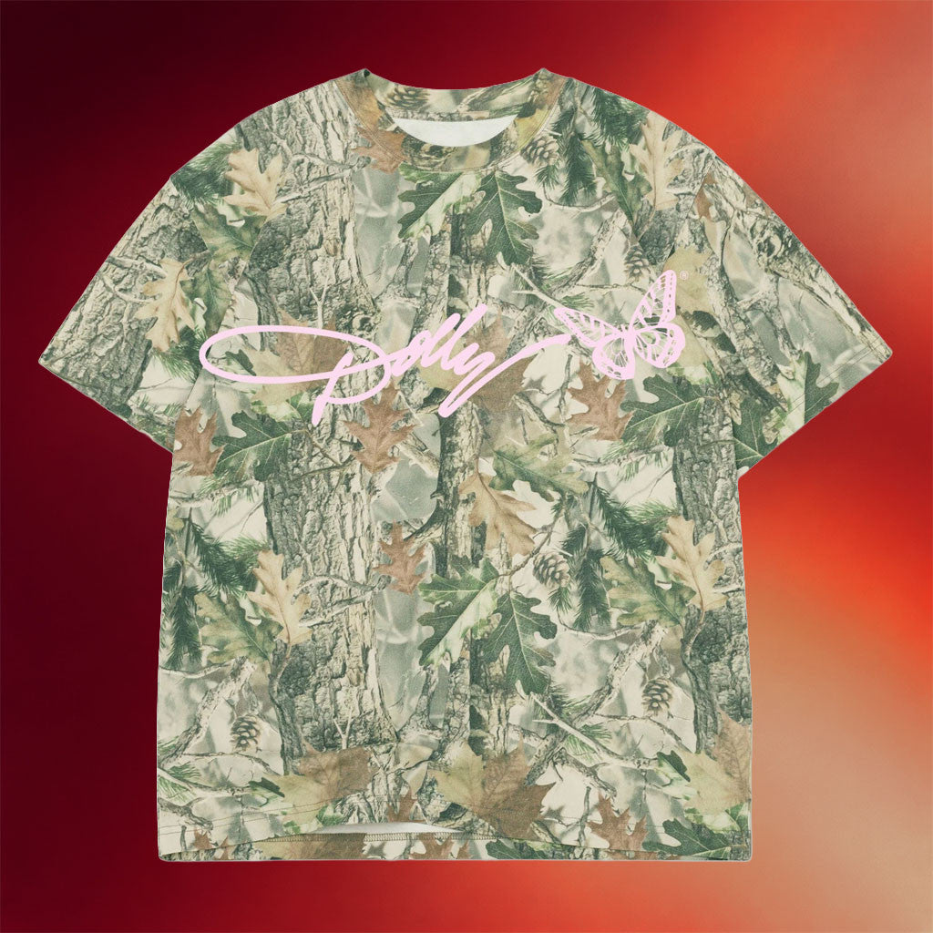 Dolly Parton Merch 2026 Dolly Parton Signature Script Camouflage T-Shirt Dollywood Merch Gifts - Merchluma