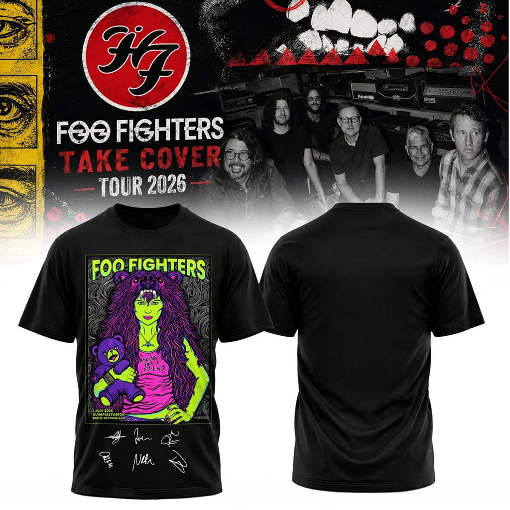 Foo Fighters Take Cover Tour 2026 Signature Shirt Foo Fighters Merch Gifts For Rock Lovers - Merchluma