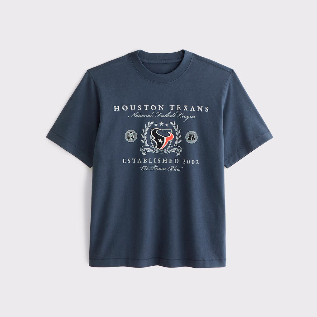 Abercrombie & Fitch x NFL Merch 2026 Houston Texans National Football League T-Shirt Texans Merch - Merchluma