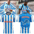 Coventry City FC x Detroit Lions Crossover Graphic T-Shirt Lions Merch Gift For Football Lovers - Merchluma