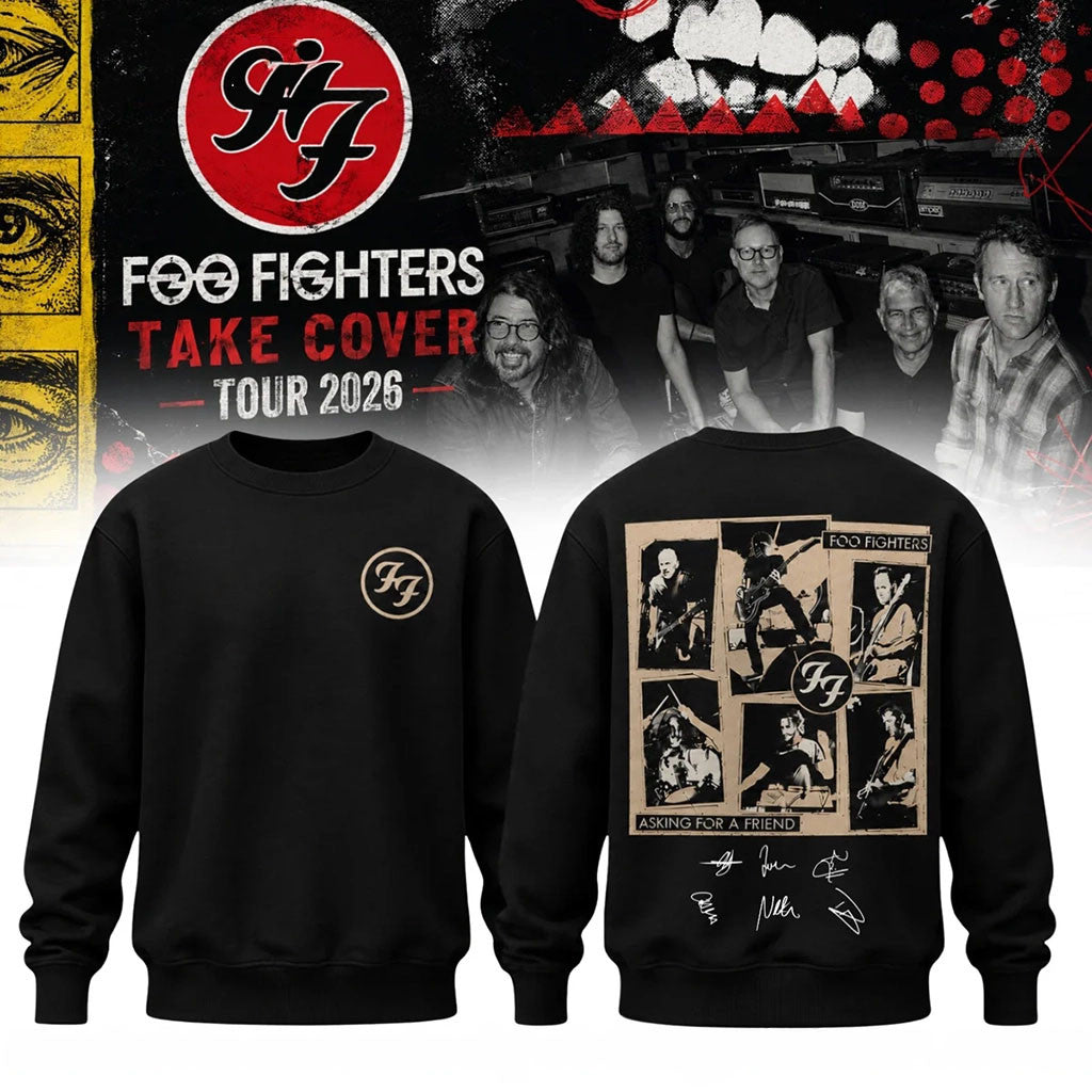 Foo Fighters 2026 Take Cover Tour Graphic Sweatshirt Rock Music Fan Apparel Foo Fighters Merch - Merchluma