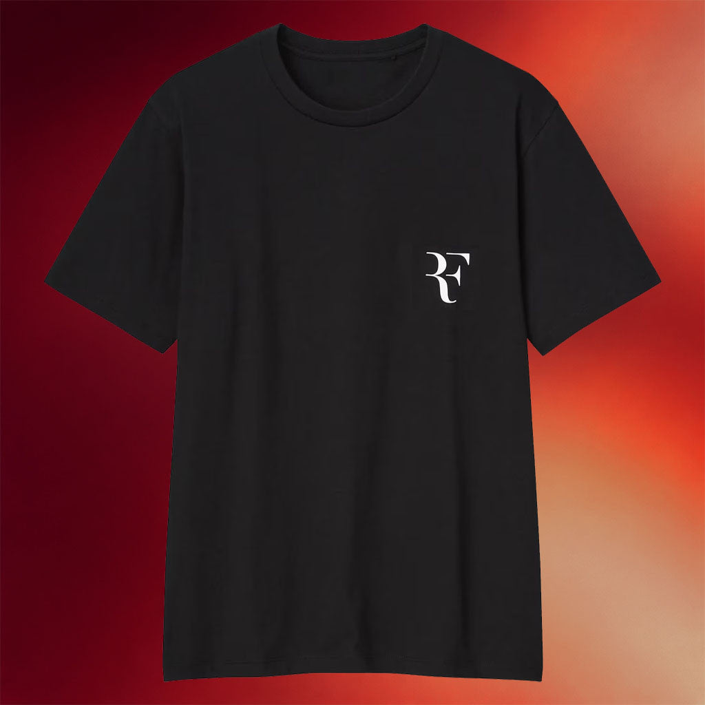 Roger Federer Merch 2026 RF T-Shirt Black Roger Federer Shirt US Open Merch Tennis Fans Apparel - Merchluma
