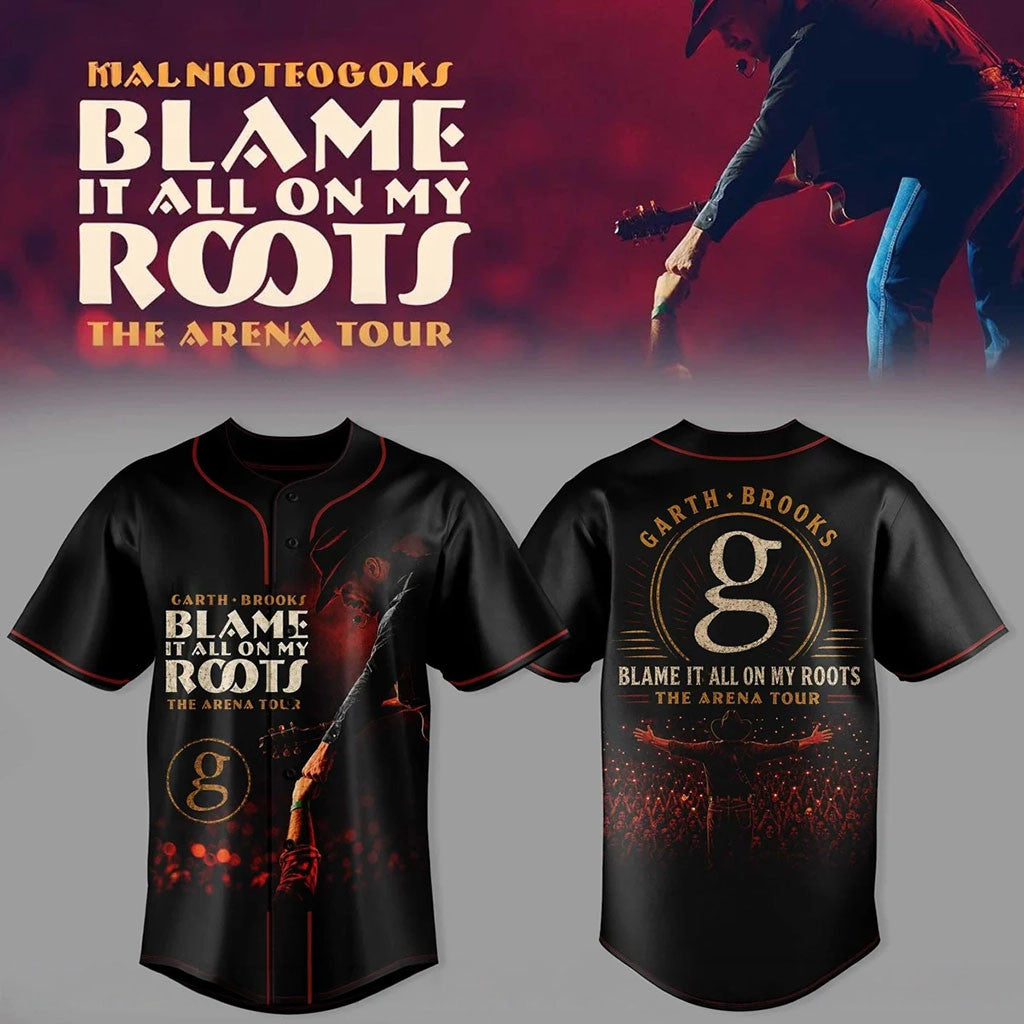 Garth Brooks The Arena Tour Jersey Blame It All On My Roots Country Shirt Garth Brooks Merch - Merchluma