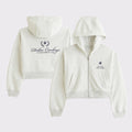 Abercrombie & Fitch x NFL Merch 2026 Dallas Cowboys Football Grey Cropped Zip Hoodie Cowboys Merch - Merchluma