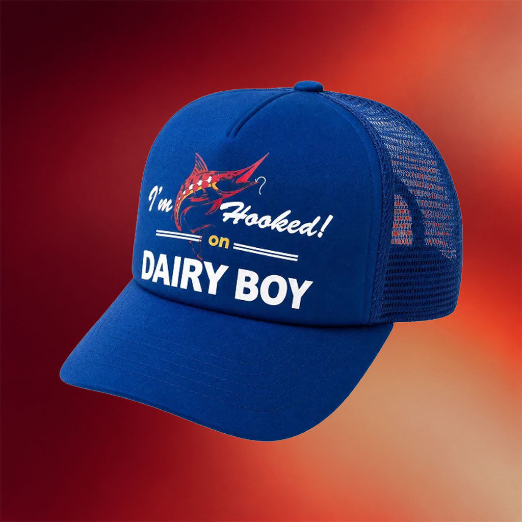 Dairy Boy Merch 2026 I'm Hooked Trucker Hat Birthday Gift Ideas For Husband - Merchluma