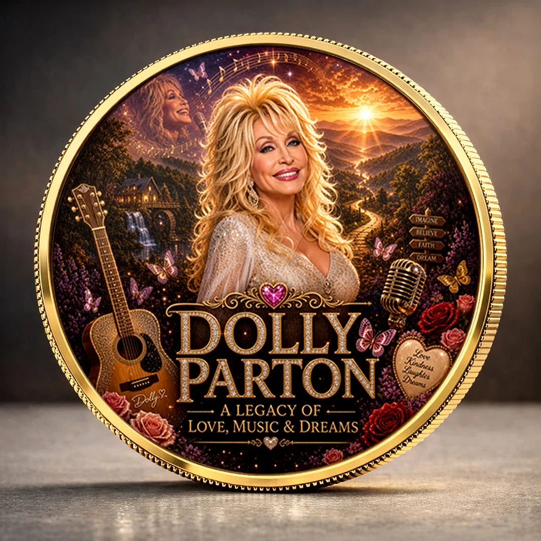 Dolly Parton Merch RIP Dolly Parton Coin A Legacy Of Love Music And Dreams Coin Memorial Gifts - Merchluma
