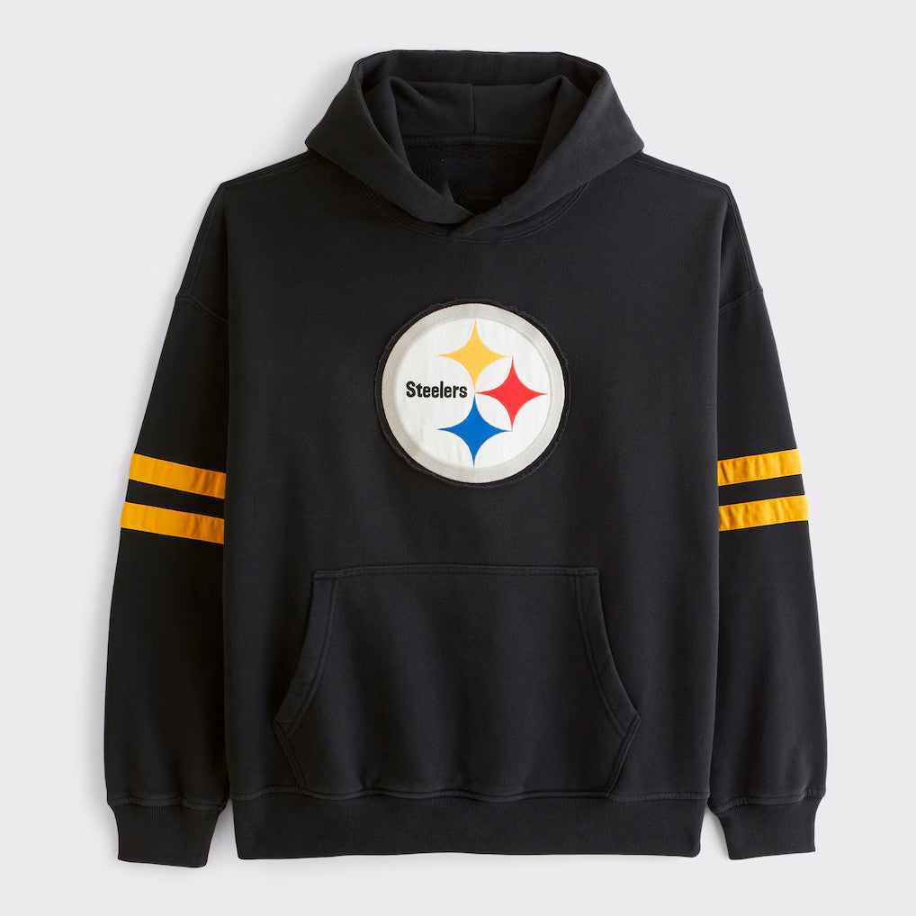 Abercrombie & Fitch x NFL Merch 2026 Pittsburgh Steelers Football Hoodie Steelers Merch Fan Gift - Merchluma