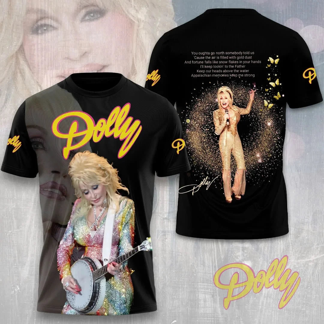 Dolly Parton Merch Portrait T-Shirt Dolly Parton Shirt Signed Memorial Gift For Music Fans - Merchluma