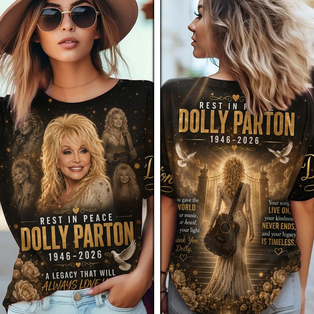 Dolly Parton Merch Rest In Peace Dolly Parton T-Shirt 1946 2026 Shirt Memorial Gift Ideas - Merchluma