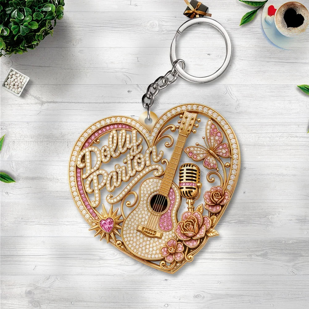 Dolly Parton Merch 2026 Dolly Parton Keychain Country Music Icon Keyring Gift For Music Fans - Merchluma