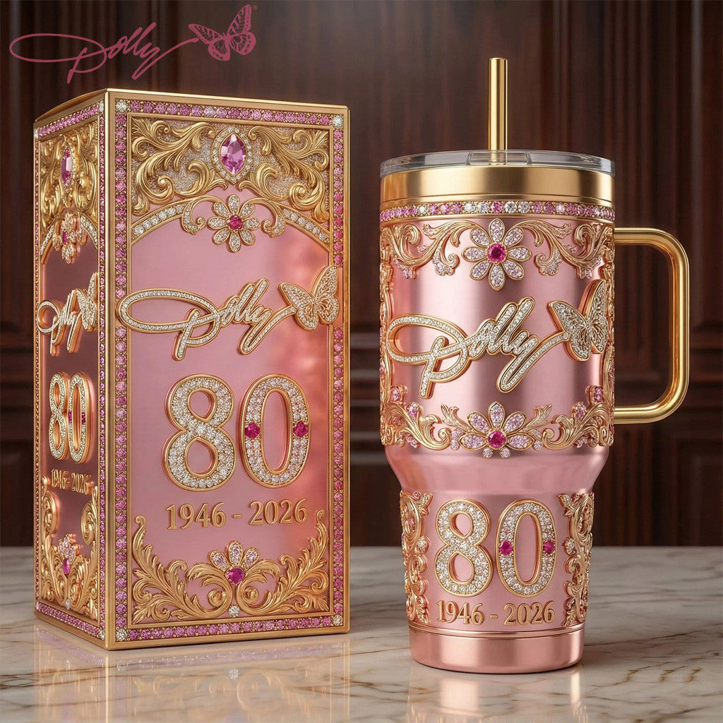 Dolly Parton 80th Birthday 1946-2026 Pink Tumbler RIP Dolly Parton Merch Music Queen Fan Gifts - Merchluma