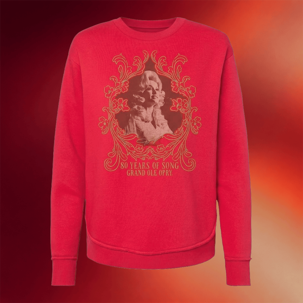 Dolly Parton Merch 2026 Opry X Dolly Parton Gold Frame Crew Sweatshirt Dollywood Merch - Merchluma