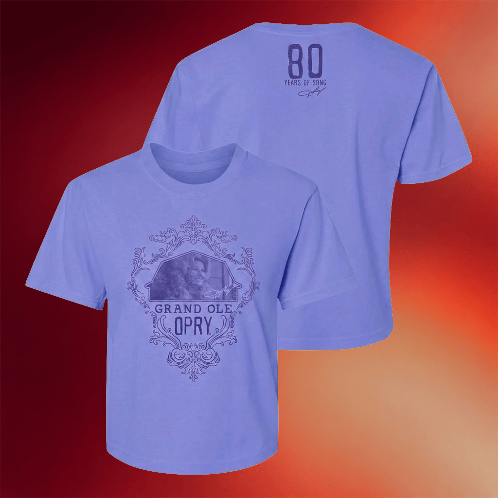 Dolly Parton Merch 2026 Opry X Dolly Parton Gradient Barn T-Shirt 80 Years Of Song Shirt Signed - Merchluma