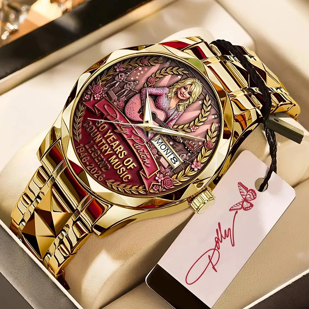 Dolly Parton Merch Dolly Parton 80 Years Of Country Music Legend Alloy Luxury Quartz Watch 2026 - Merchluma
