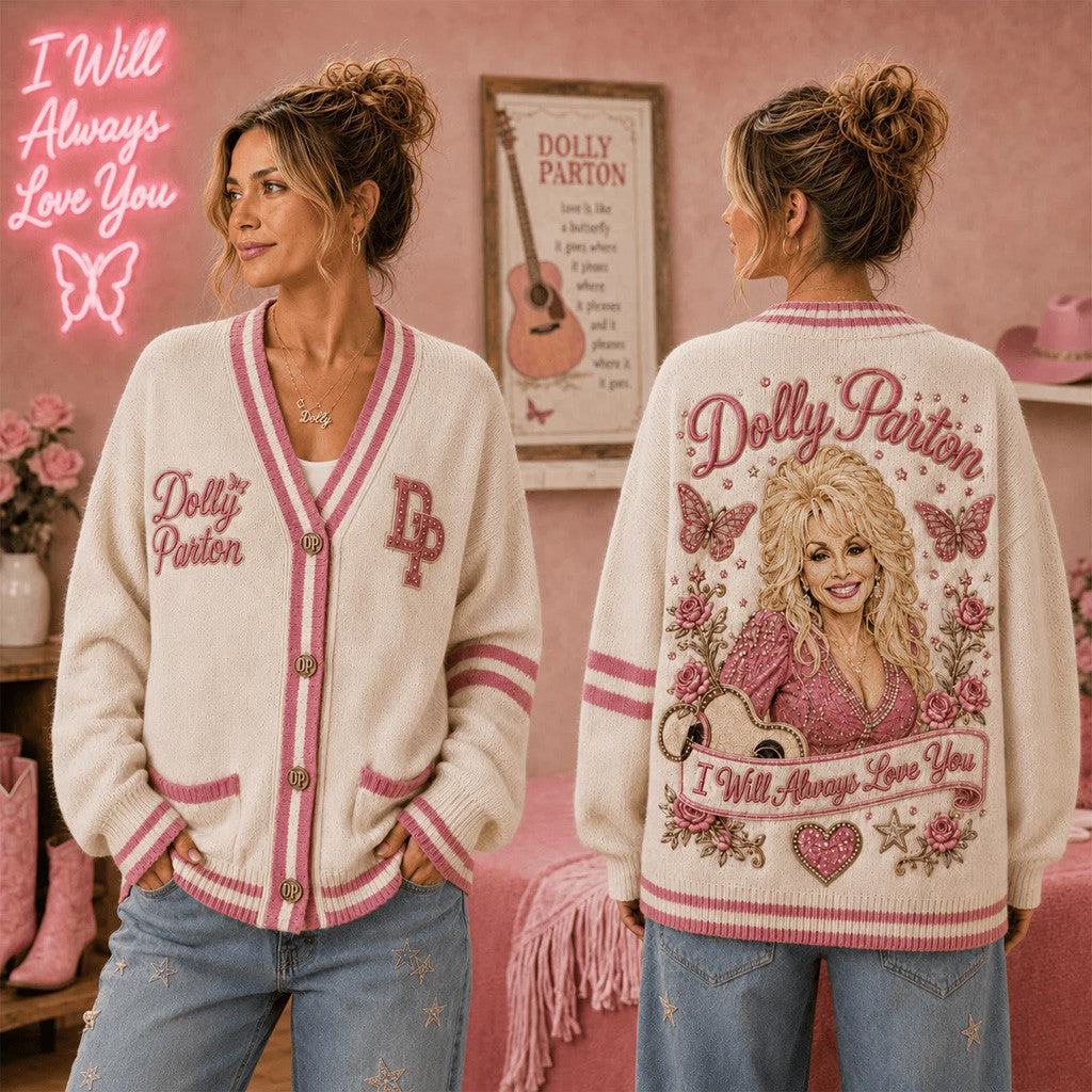 Dolly Parton Merch I Will Always Love You Cardigan RIP Dolly Parton Clothing Memorial Gifts - Merchluma