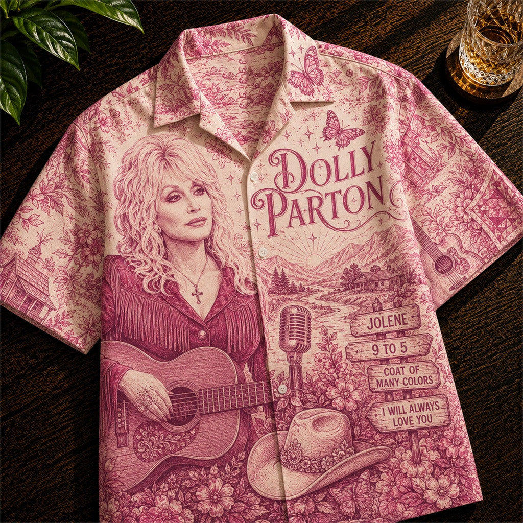 Dolly Parton Forever Our Rhinestone Queen Memorial Hawaiian Shirt Country Music Legend Tribute Shirt - Merchluma
