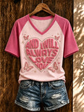 Dolly Parton Merch And I Will Always Love You Buttefle V-Neck Shirt RIP Dolly Parton Gear Gifts - Merchluma