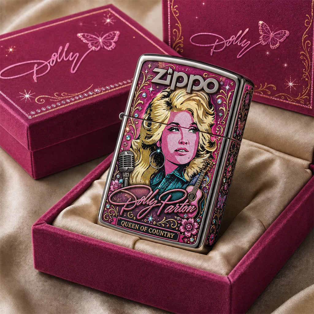 RIP Dolly Parton Merch 1946-2026 Forever Our Rhinestone Queen Country Music Tribute Lighter Case - Merchluma