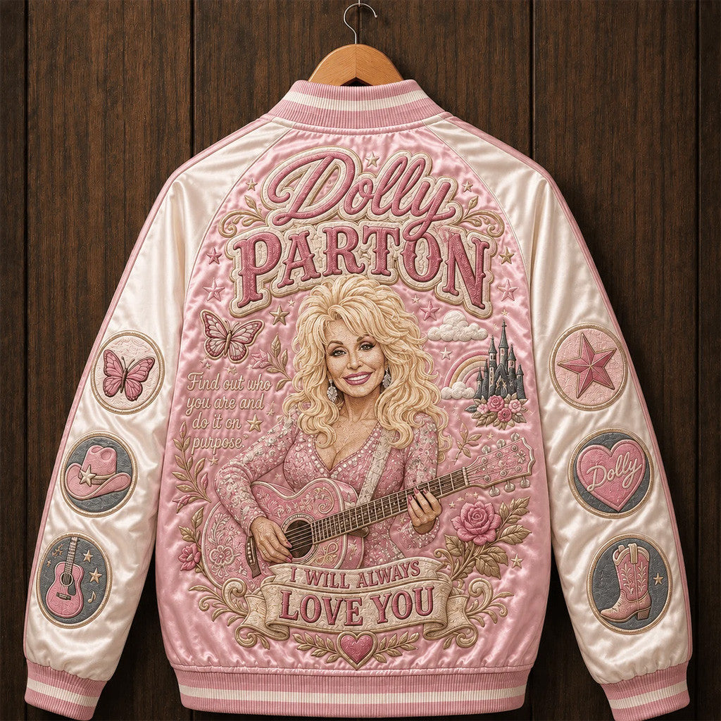 Dolly Parton In Loving Memory Jacket Rhinestone Queen 1946-2026 Country Music Tribute Merch - Merchluma
