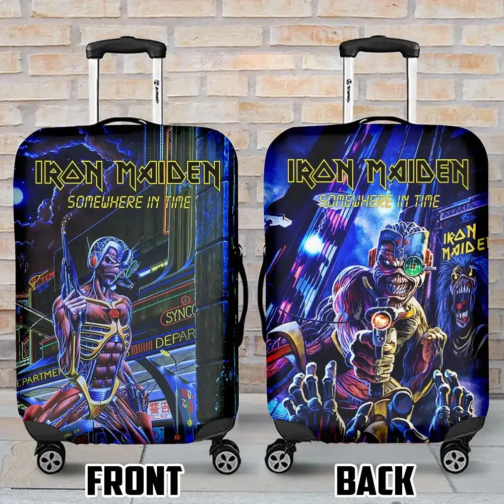 Iron Maiden Somewhere In Time Luggage Cover Iron Maiden Merch Gifts For Music Fans - Merchluma