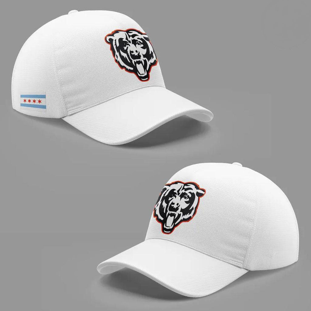 Chicago Bears Chicago Flag Theme Hat Bears Merch Best Gifts For Football Fans - Merchluma