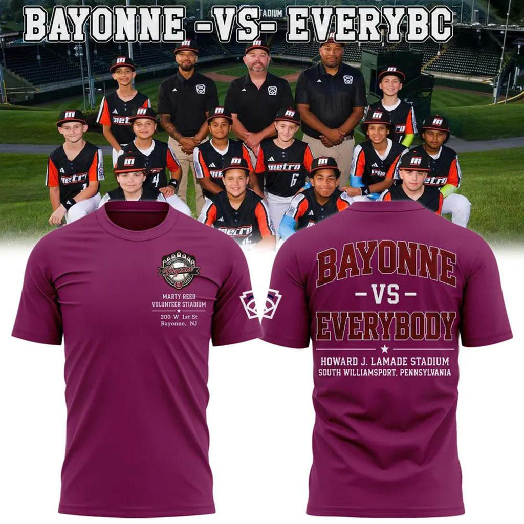 Bayonne Vs Everybody Little League Baseball Graphic T-Shirt Bayonne Little League Merch - Merchluma