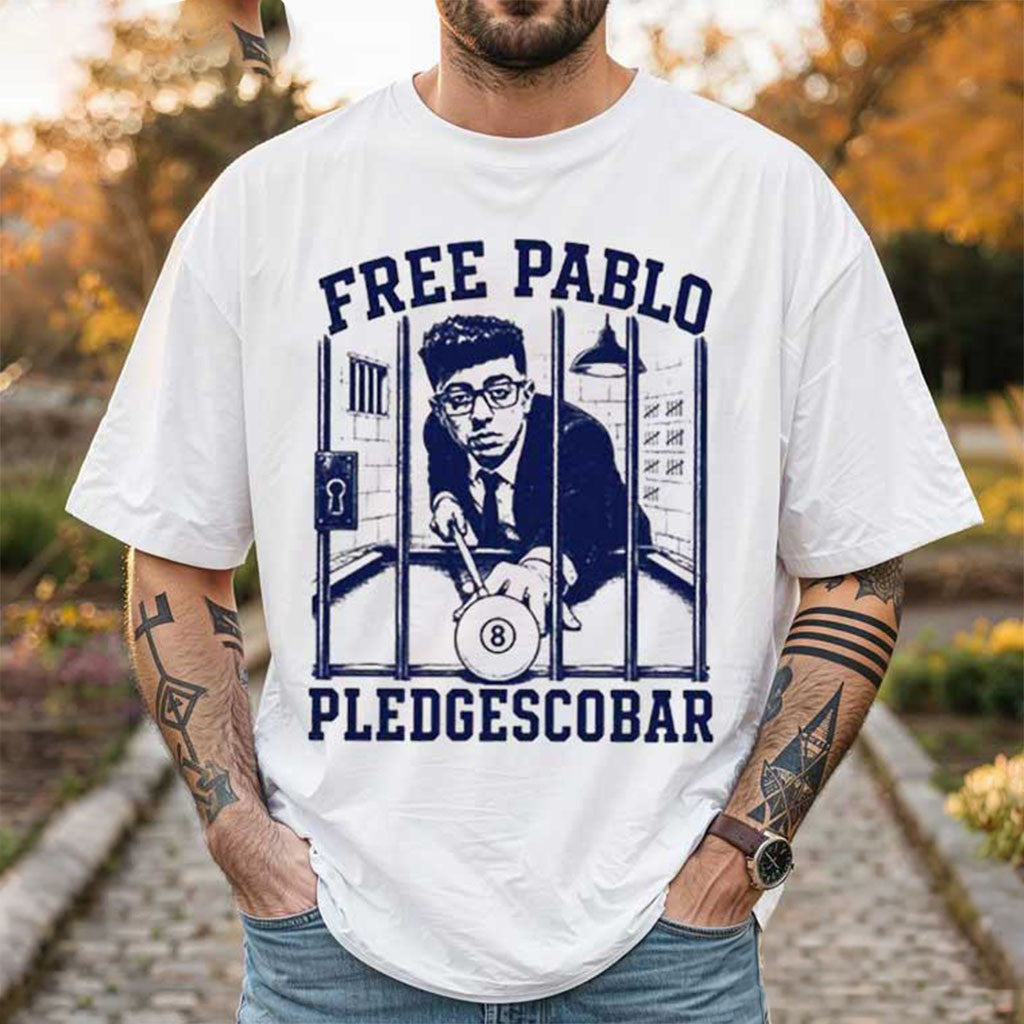 Free Pablo Pledgescobar 8-Ball Sports T-Shirt Gifts For Friends - Merchluma